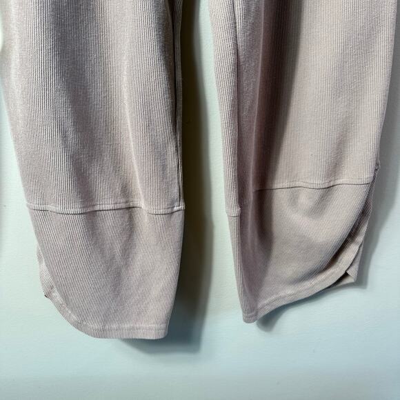 Unbranded Barrel Leg Pull On Lounge Pants SZ M Tan Brown Boho Comfort - Picture 4 of 5